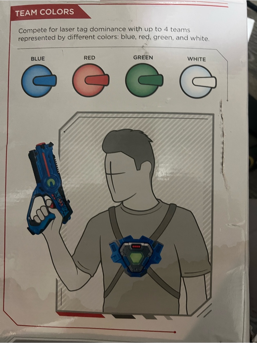 Blue Laser Tag Pistol and Chest Sensor Set - Blue